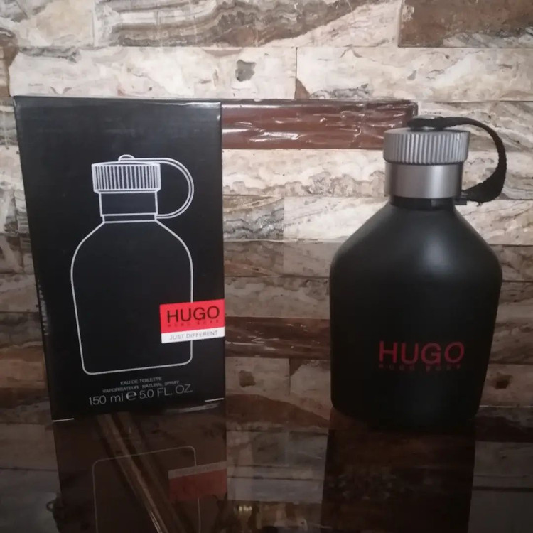 عطر ادکلن هوگو باس قمقمه ای مشکی، جاست دیفرنت/ HUGOBOSS JUST DIFFERENT نسخه مَسترکوالیتی سفارش اروپا بشرط استعلام بارکد