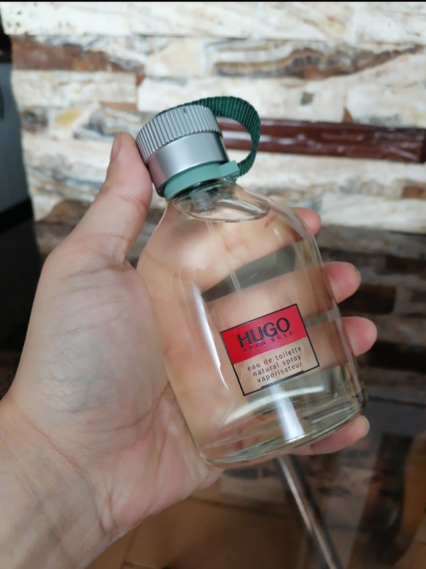 عطر ادکلن هوگو باس/بوس سبز مَن قمقمه ای اورجینال آنباکس بدون جعبه ورژن قدیمی نایاب 150 میل/ HUGO BOSS MAN