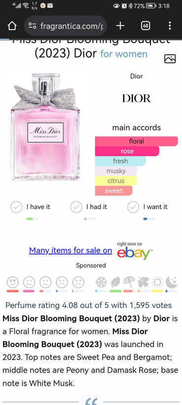 عطر ادکلن زنانه میس دیور بوکت بلومینگ، مَستر کوالیتی سفارش اروپا بشرط استعلام بارکد، blooming bouquet