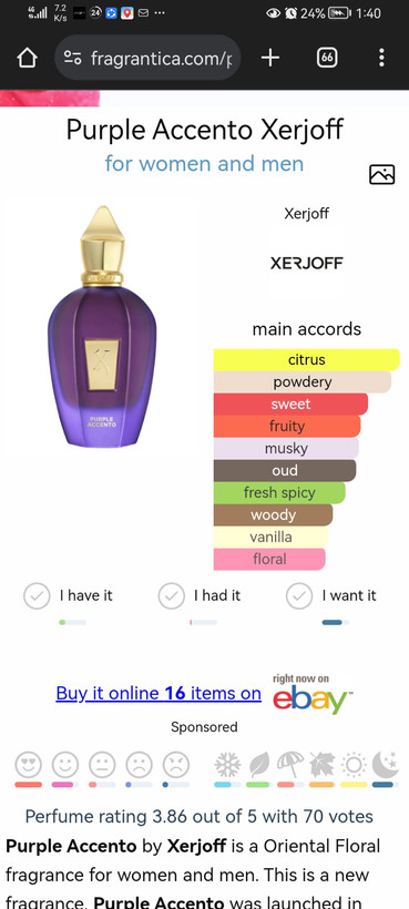 عطر ادکلن زرجف / زرژف / زرجوف پرپل اکسنتو، مَسترکوالیتی سفارش اروپا بشرط استعلام بارکد، PUEPLE ACCENTO
